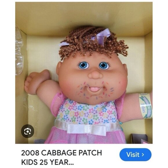 2008 25th Anniversary Cabbage Patch Kid Caravel Messy Face Special Outfit - Picture 10 of 10